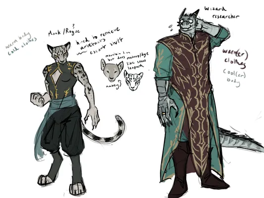 dnd char sketches